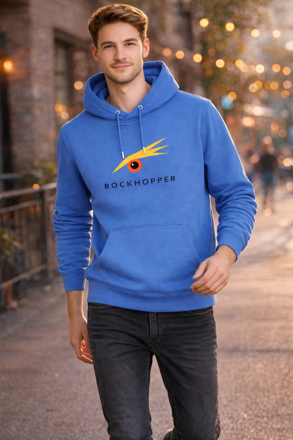 ROCKHOPPER MENS HOODIE mindful blue