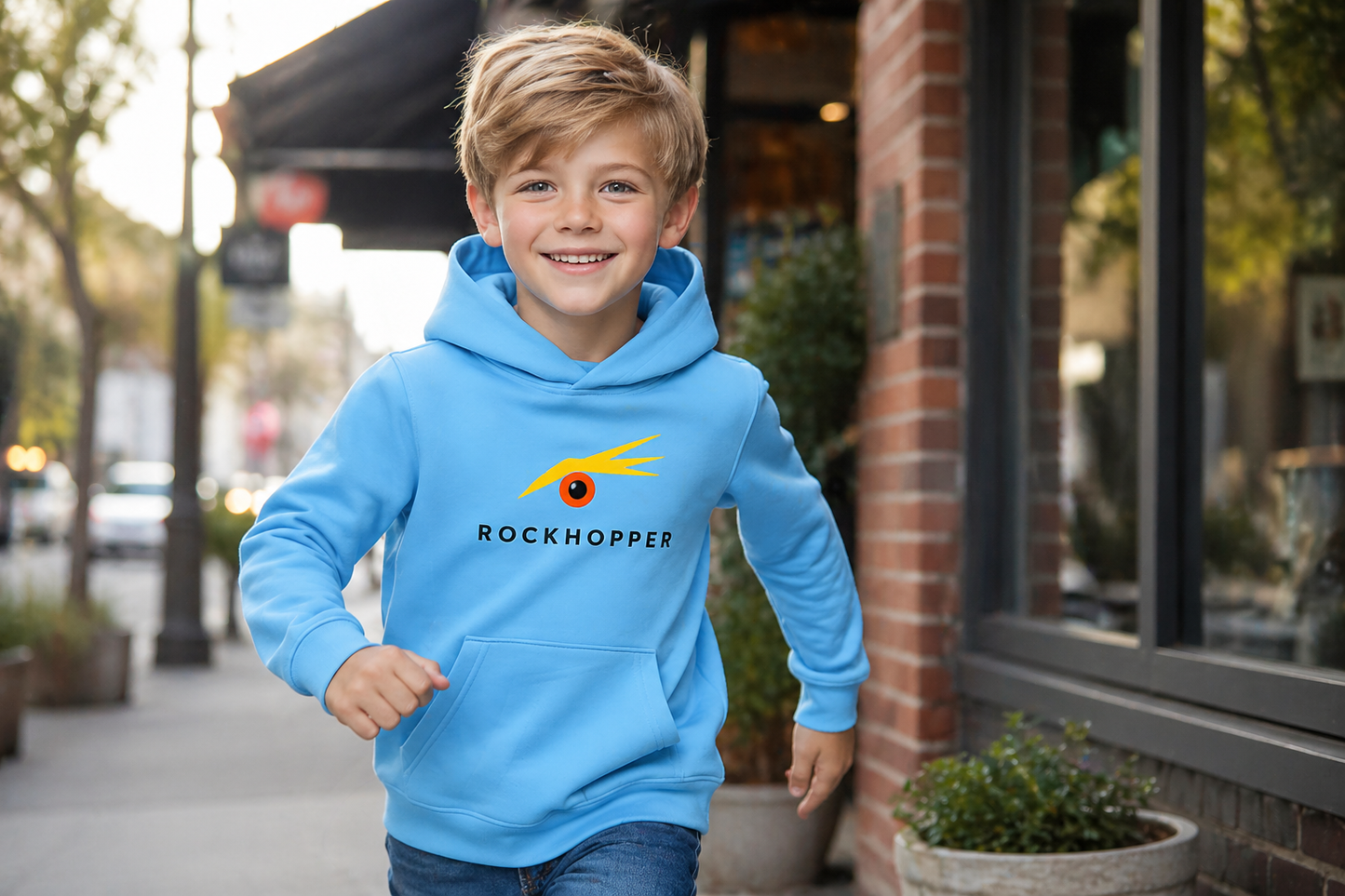 ROCKHOPPER KIDS HOODIE aqua blue