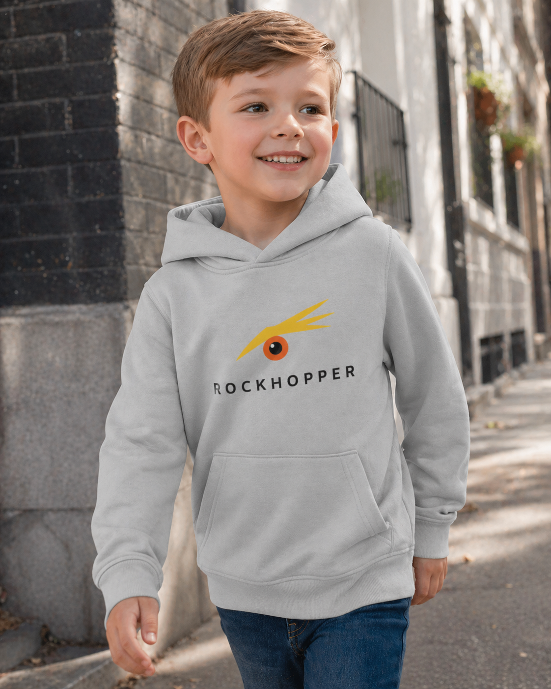 ROCKHOPPER KIDS HOODIE heather grey