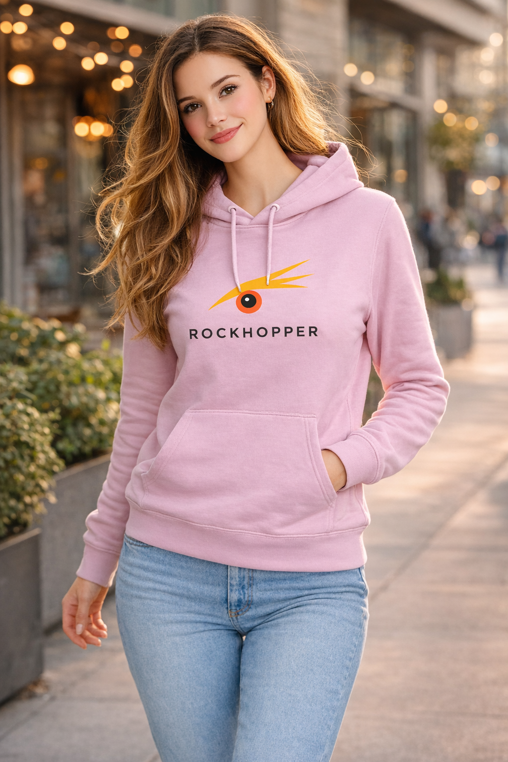 ROCKHOPPER WOMENS HOODIE cotton pink